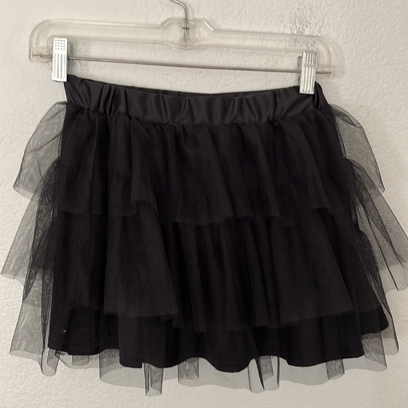🖤SPIRIT BLACK MESH RUFFLE SKIRT GIRLS SIZE S/M EXCELLENT CONDITION NWOT - Picture 6 of 6